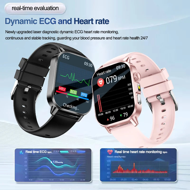 Smartwatch AMOLED quadrato con chiamate Bluetooth e notifiche