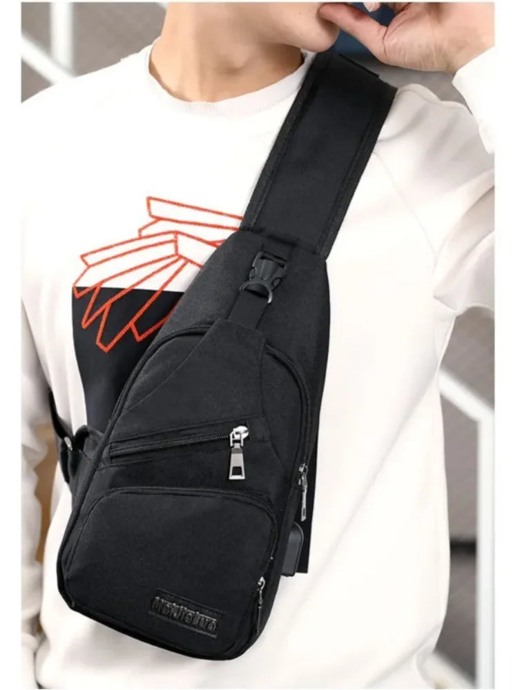 Men’s Nylon Crossbody Chest Bag