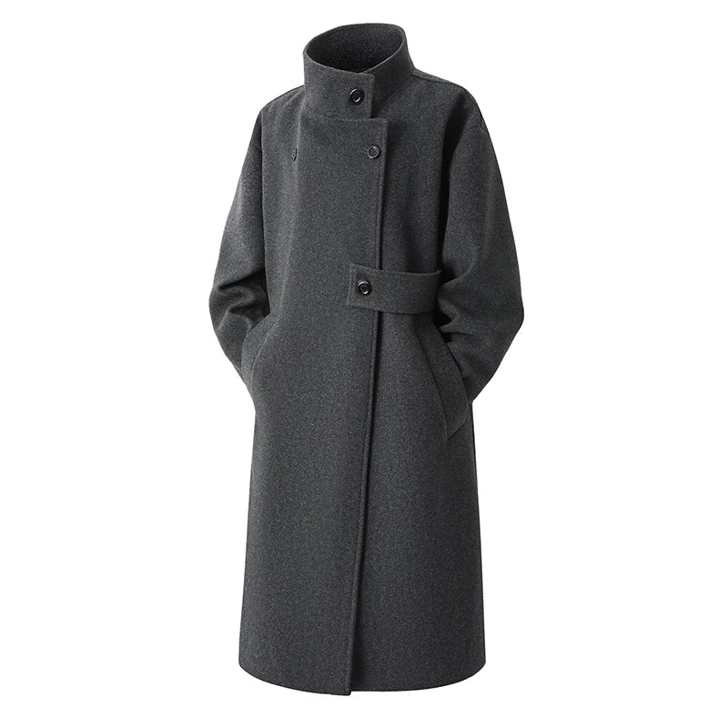 Autumn Winter Fashion Woolen Coats Men Long Trench Outwear Korean Style Youthful Vitality Casual Woolen Coat Loose Windbreaker