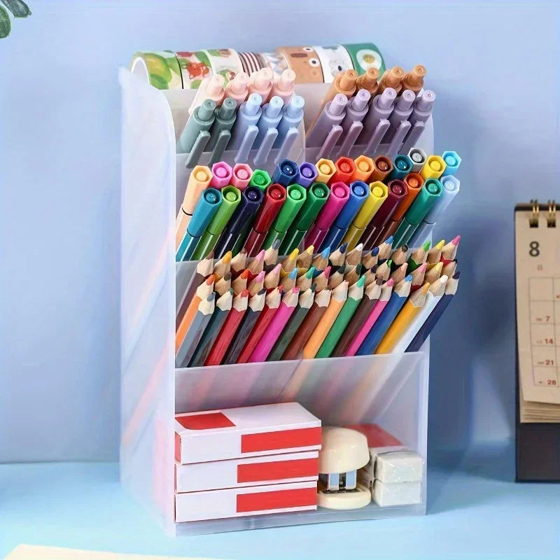 Plastic Desktop Pen and Pencil Holder