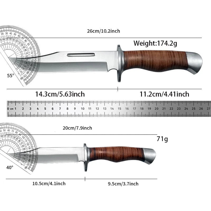 Couteau de chasse tactique d'extérieur, un couteau de poche pour le camping, la survie en milieu sauvage et le port quotidien.