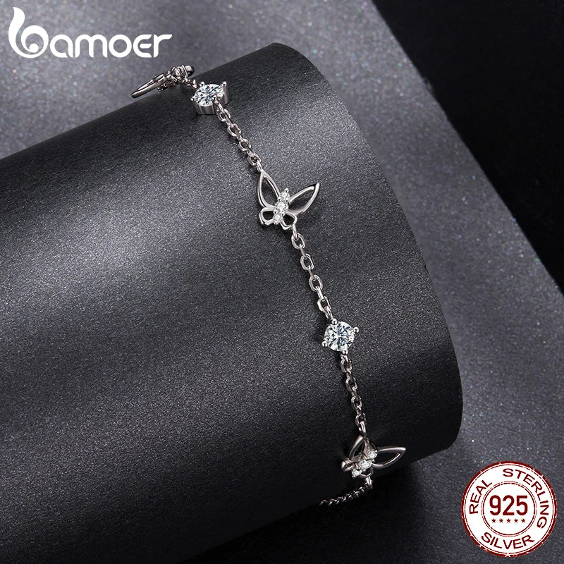 Bracciale a catena con farfalle traforate MSB035