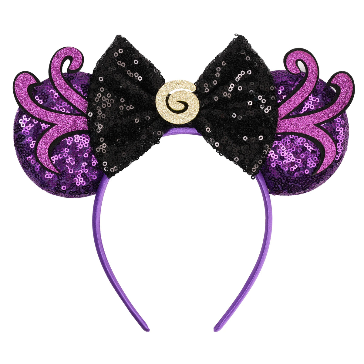 2026 New Style Sequin Ear Headband Sequin Bows Girl Adult Kids Halloween Party Cosplay Hair Accessories Princess Hairband