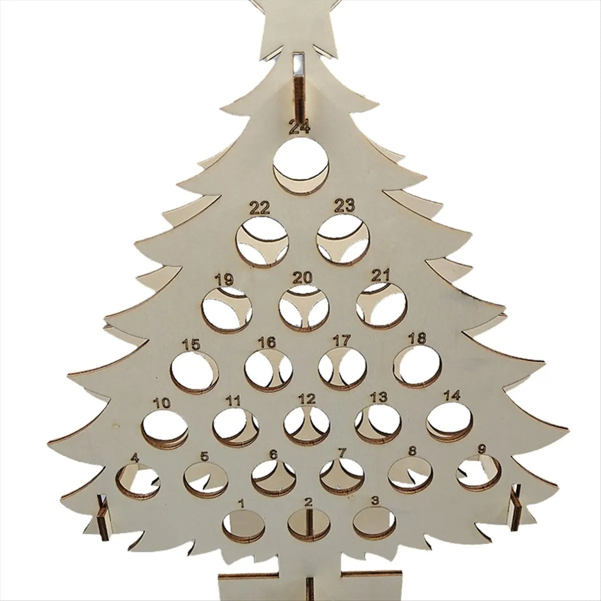 Delighted - Christmas Tree Calendar Holiday Wine Rack Wine and Spirits Gift Decoration Home Calendar Decoration