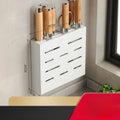 Scatola per riporre coltelli da cucina, portacoltelli, senza fori, scaffale a parete, articoli da cucina, organizer per accessori da cucina