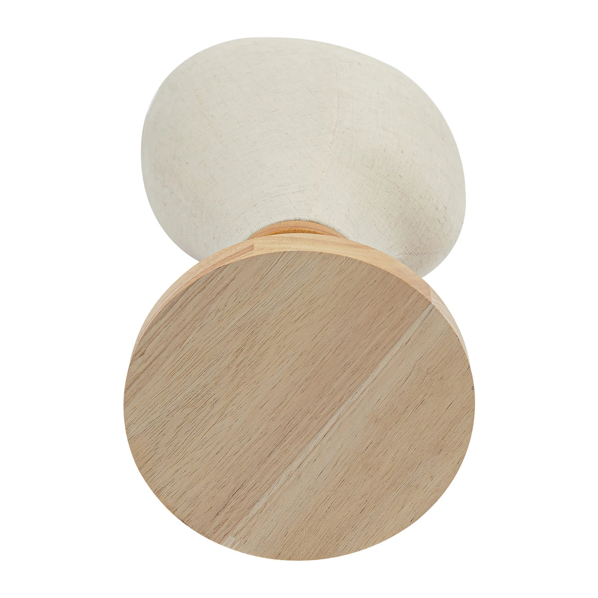 Cabeza de maniquí de lino beige, soporte para peluca, expositor de maniquí para pelucas, sombreros y gafas