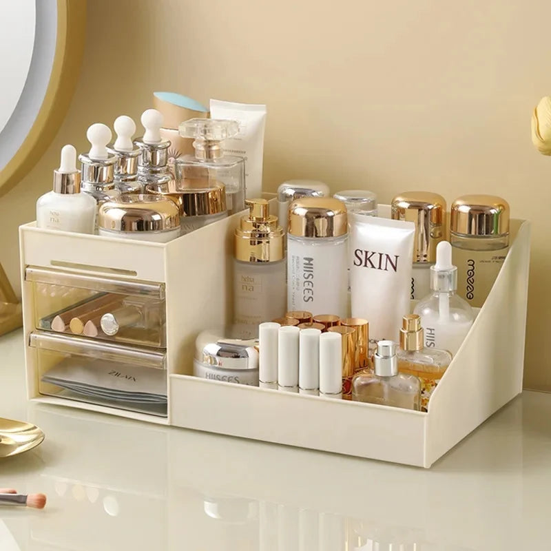 Transparent Desktop Makeup Storage Box Drawer Organizer Multi Layer Cosmetic Holder for Beauty Supplies Skincare Items