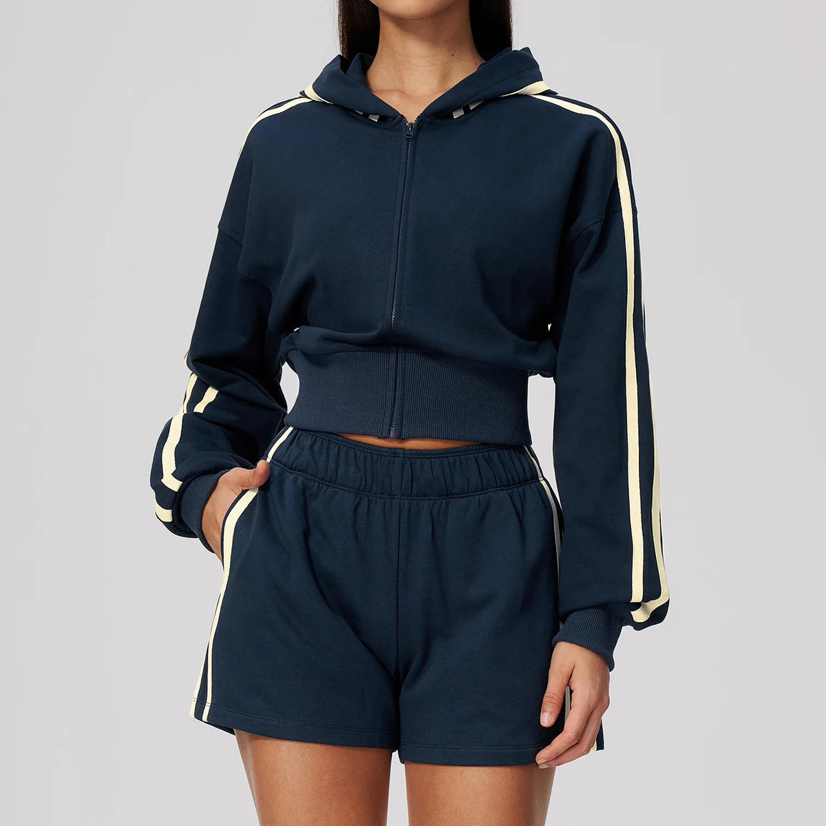 Ensemble yoga femme, 2 pièces, veste et pantalon
