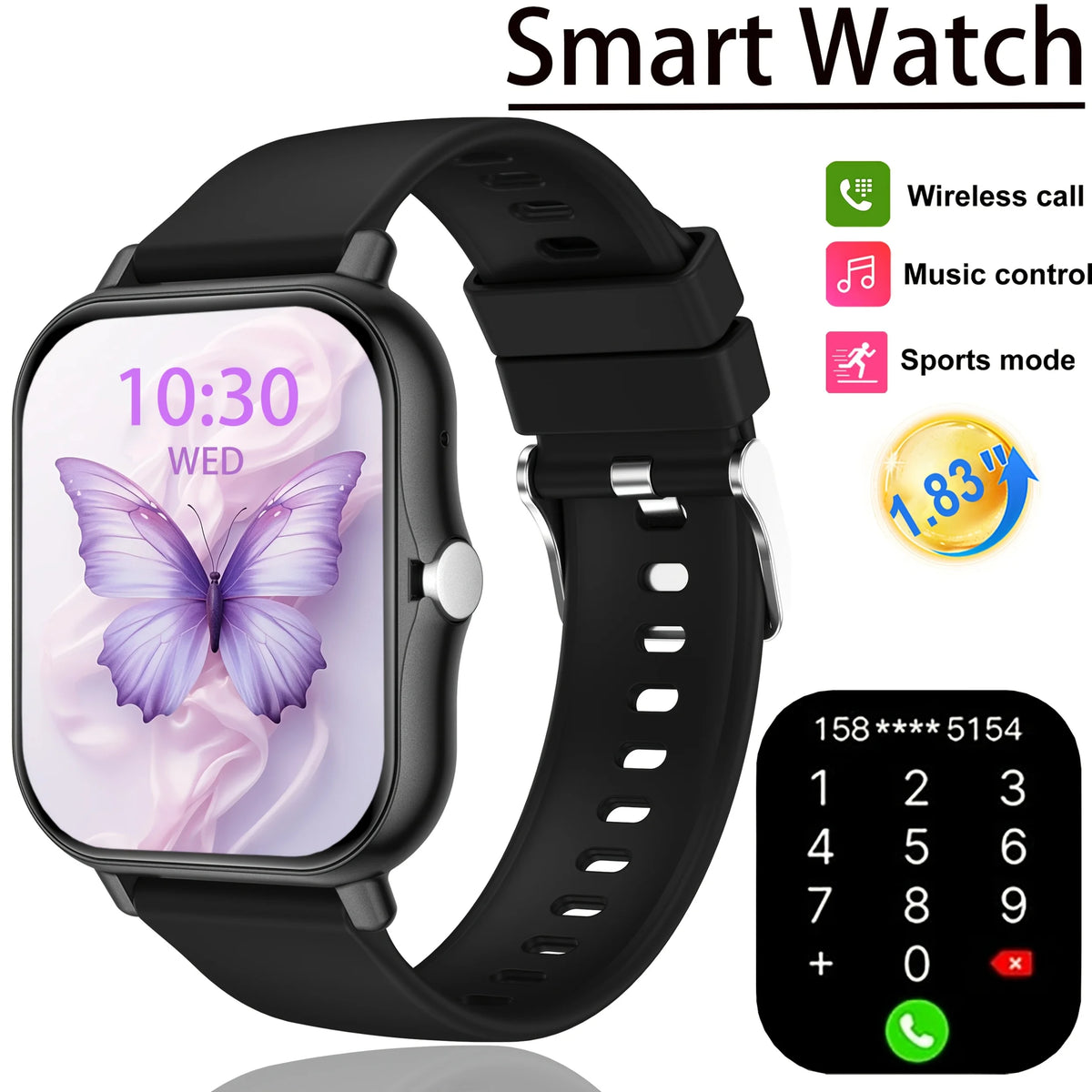 ERUN 1.83-Inch Bluetooth Calling Smartwatch
