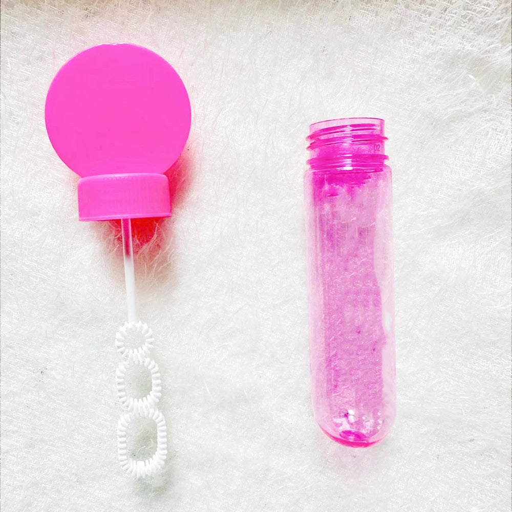 6/12/18Pcs 4.3x14cm Soap-free Liquid Bubble Tube Birthday Celebration Wedding Party Halloween Christmas Carnival Gift Decoration