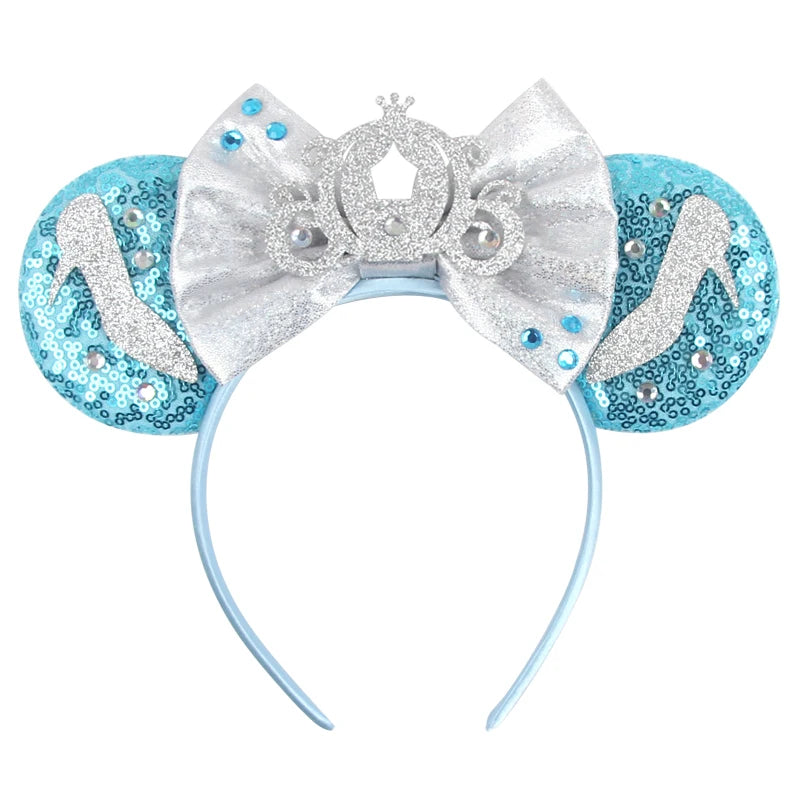 2026 New Style Sequin Ear Headband Sequin Bows Girl Adult Kids Halloween Party Cosplay Hair Accessories Princess Hairband