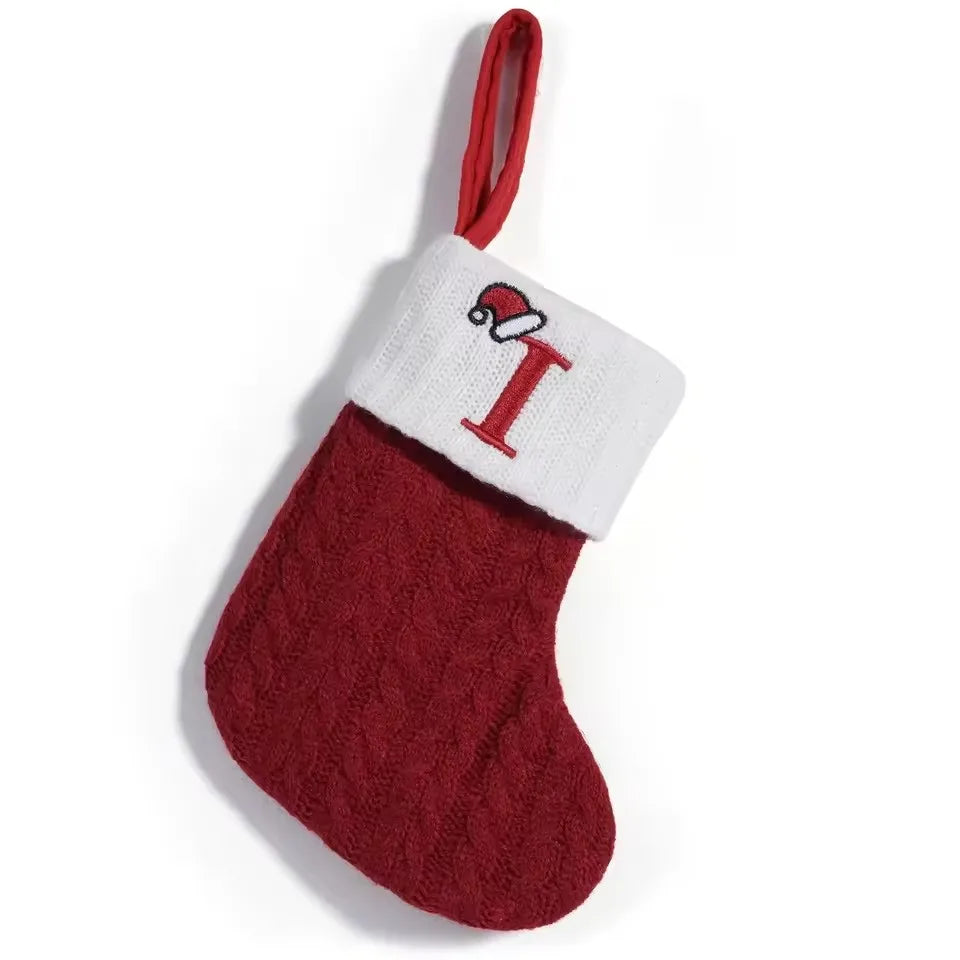 Christmas Alphabet Knitting Socks Christmas Tree Ornaments Christmas Decorations For Home 2024 Navidad Noel 2025 Xmas Gift