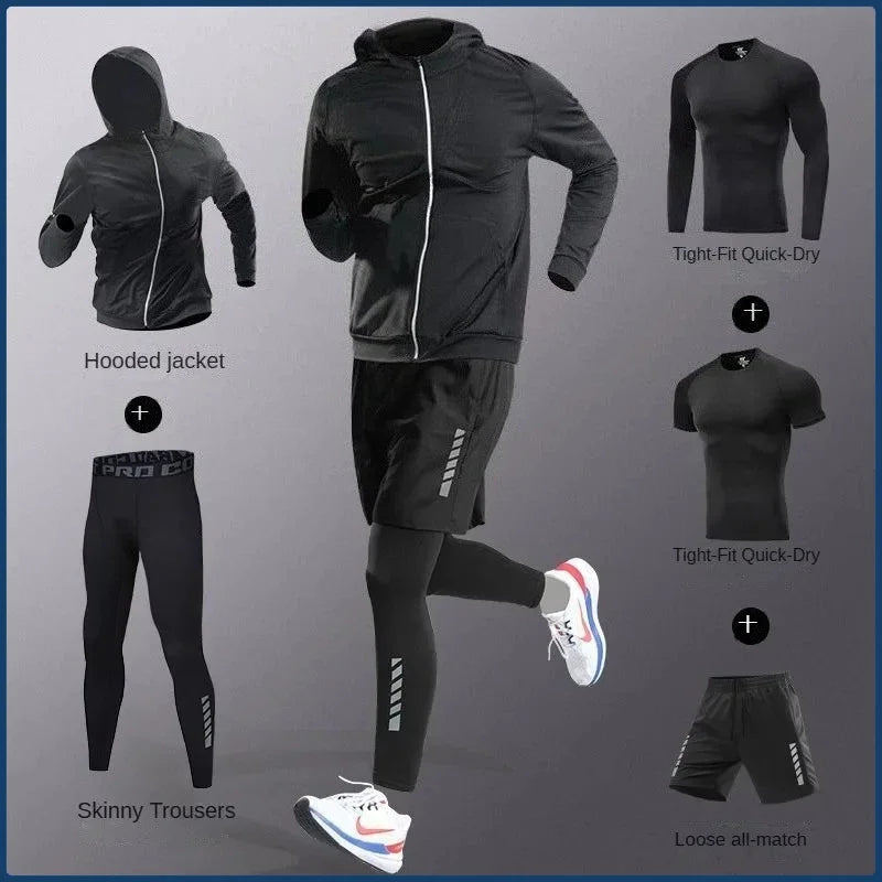 Completo sportivo per corsa con varianti di capi