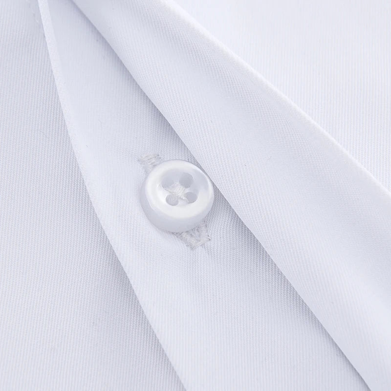 Men's French Cuffs Dress Shirt Long Sleeve Fit Elegant Gentleman Romantic Wedding Party Business Fashion White Shirts
