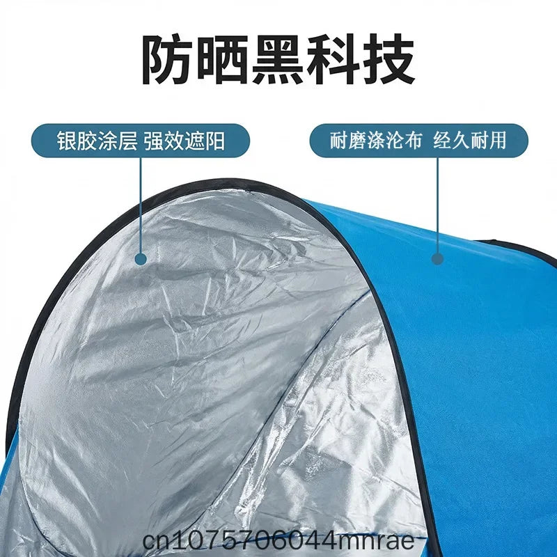 Outdoor Quick Opening Tent, Single Person Sun Protection and Shading, No Need to Set Up Beach, Automatic Folding, Lightweight