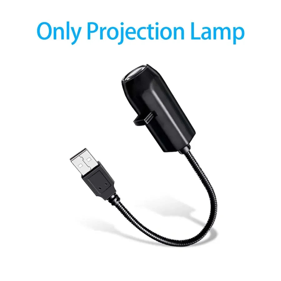 1Pack USB Planet Projection Night Light, 360° Rotating with Multi-Colour Slides for Bedroom and Car, USB Plug 5V