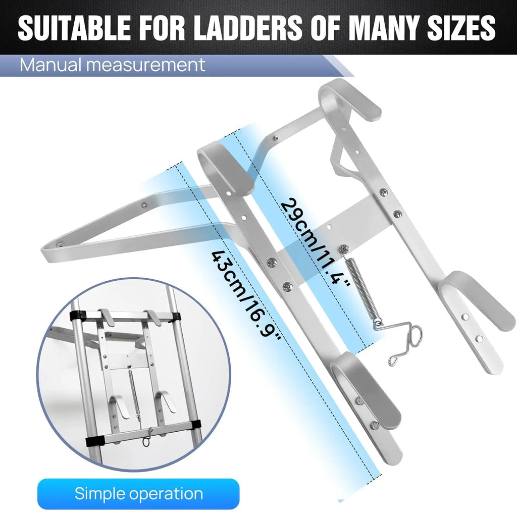 BRIEFNESS Separador de escalera universal, estabilizador antideslizante, soporte de esquina universal en forma de V/I con diseño antideslizante, fácil de instalar