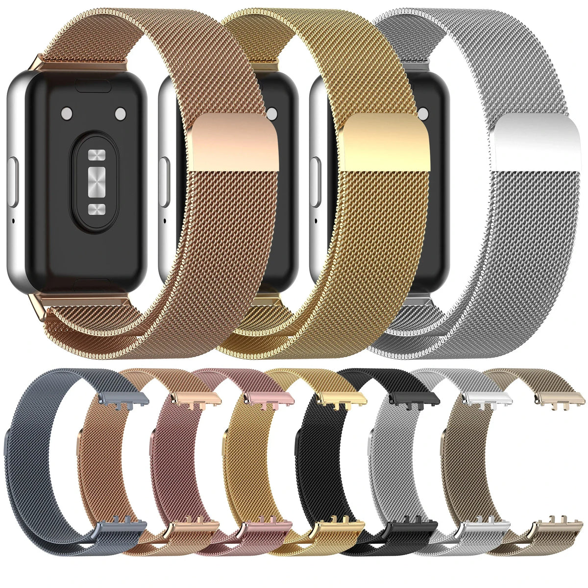 Milanese Strap for Samsung Galaxy Fit 3 Magnetic Stainless Steel Replacement Bracelet Wristband Galaxy Fit 3 Accessories Correa
