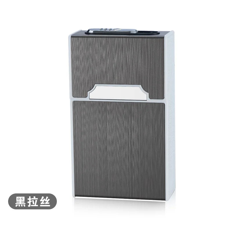 20-Cigarette Capacity Thick Cigarette Case with Tungsten Wire Igniter, USB-Charging Lighter, Outdoor Waterproof and Moisture-Resistant Electronic Lighter