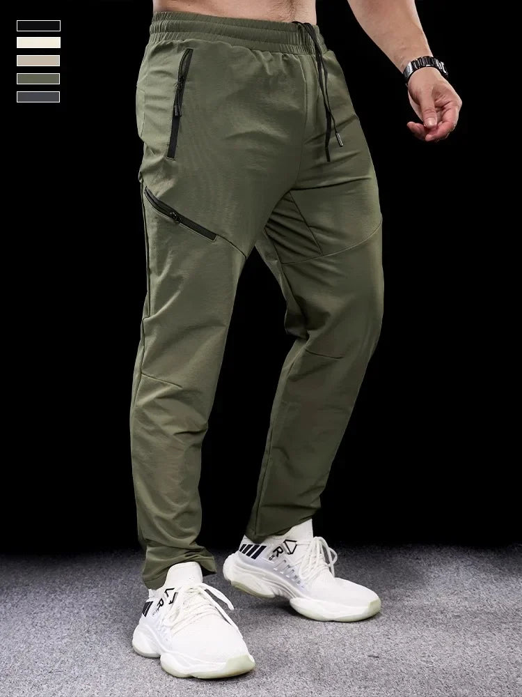 Pantaloni sportivi LJCYWP uomo con tasche zip