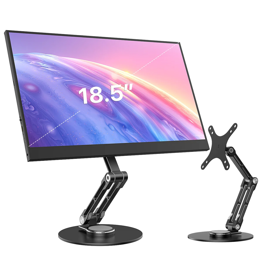 UPERFECT VESA-Einzelmonitorständer für Bildschirme bis 18,5 Zoll, freistehender Tischständer, Monitorhalterung für bis zu 5 kg
