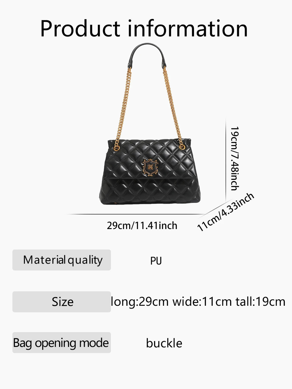 2026 Fashion New Luxury Handbag Joker Temperament Diamond Shoulder Bag High Sense Chain Large Capacity Elegant Commuter Bag One-