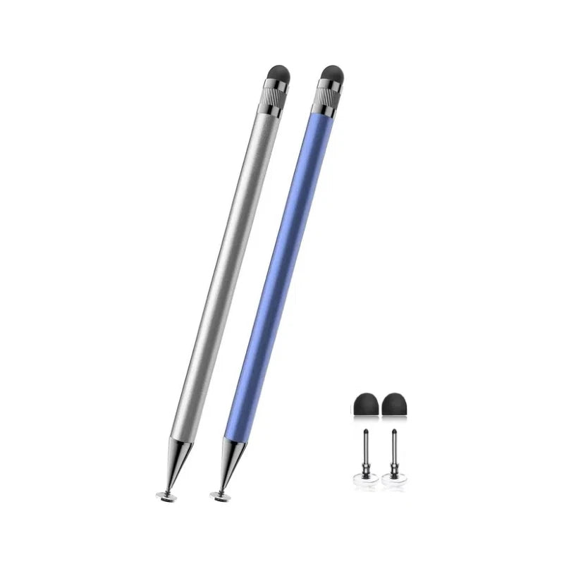 2-in-1 Stylus Pen High Sensitivity Disc Tip Rubber Tip Touch Pencil Suitable for Apple iPhone iPad Android Samsung Tablet Phone