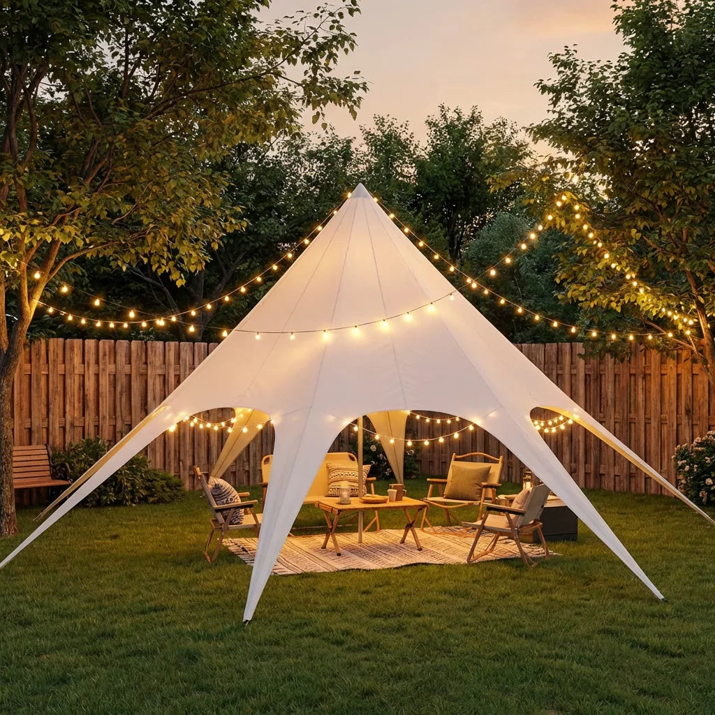 Luxury Star Tent Waterproof PVC Outdoor Glamping Wedding Party Event Camping Canopy UV Resistant All-Season Customizable Size