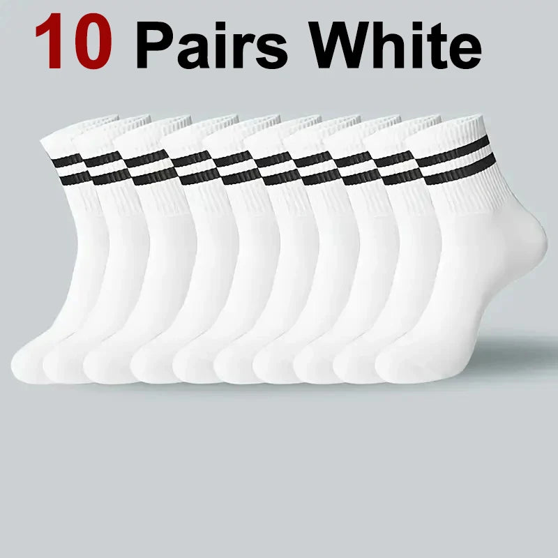 5/10/20 Paar neutrale Socken in Unifarben mit Rundhalsausschnitt, für Frühling und Sommer, schweißabsorbierend, atmungsaktiv und bequem, Sportsocken für alle Jahreszeiten