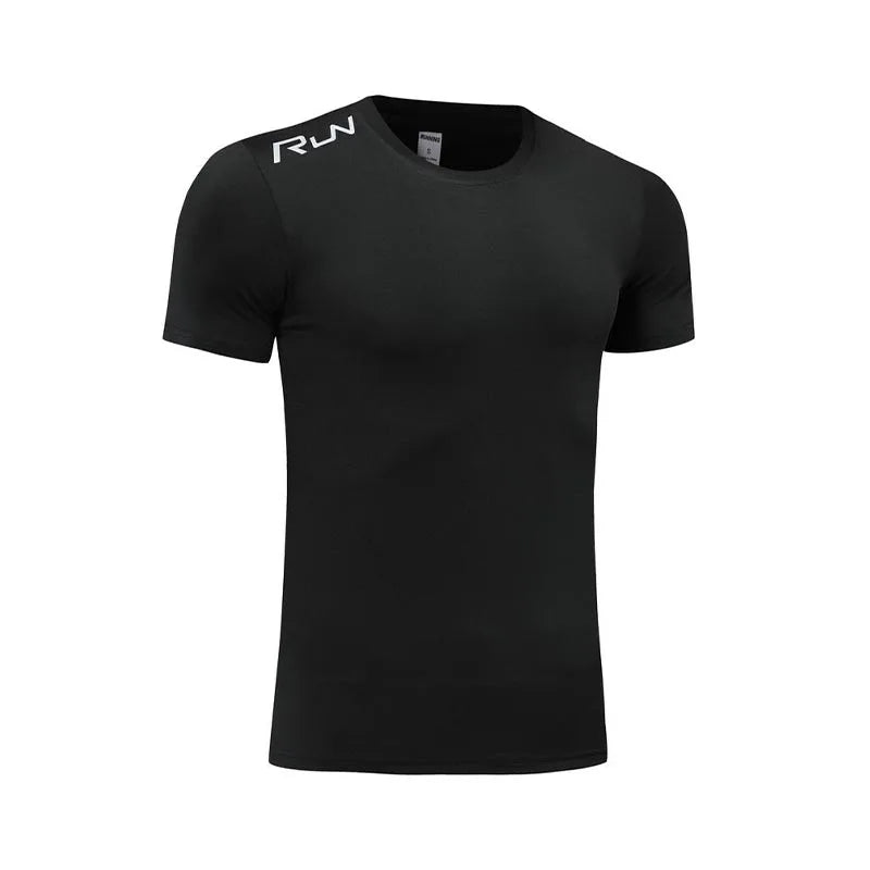 T-shirt uomo aderente a maniche corte per lo sport