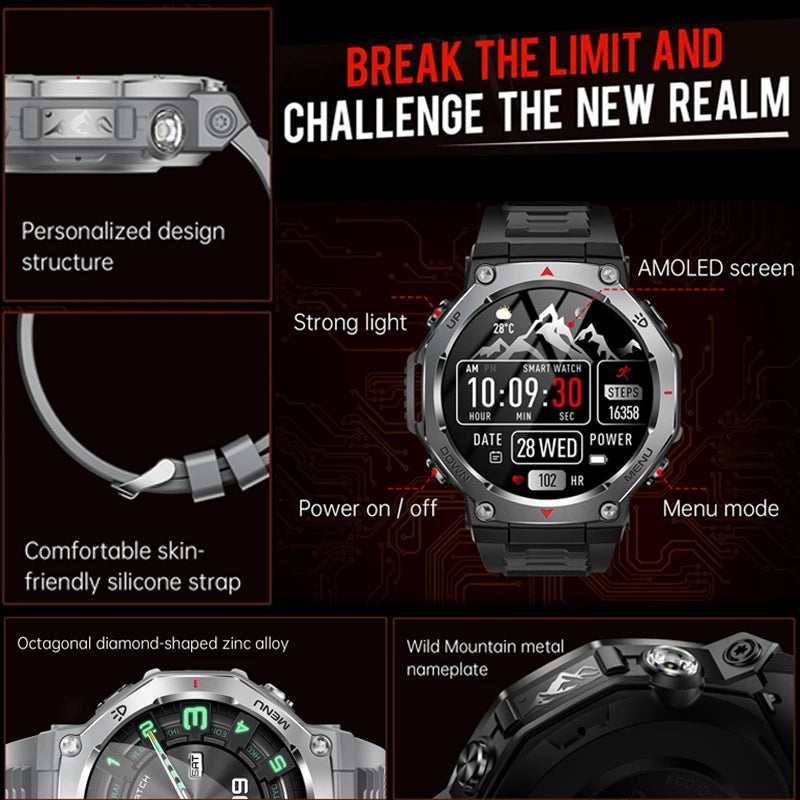 Bluetooth Calling Sports Smartwatch with 5 ATM Rating