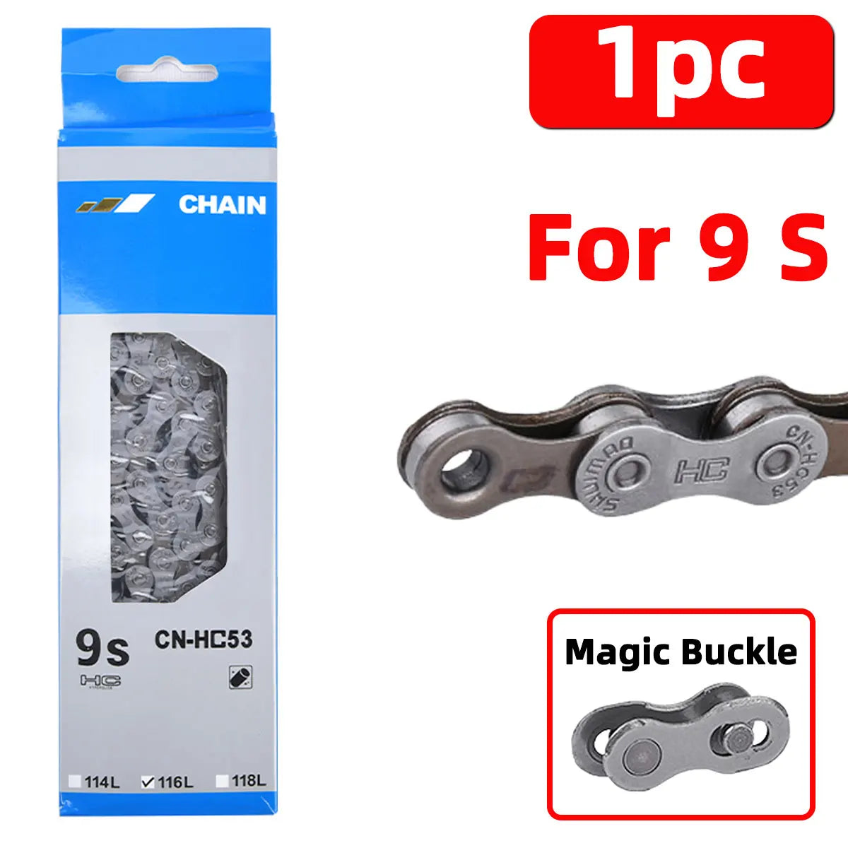 6–11-Speed Bicycle Chain for Road and Mountain Bikes