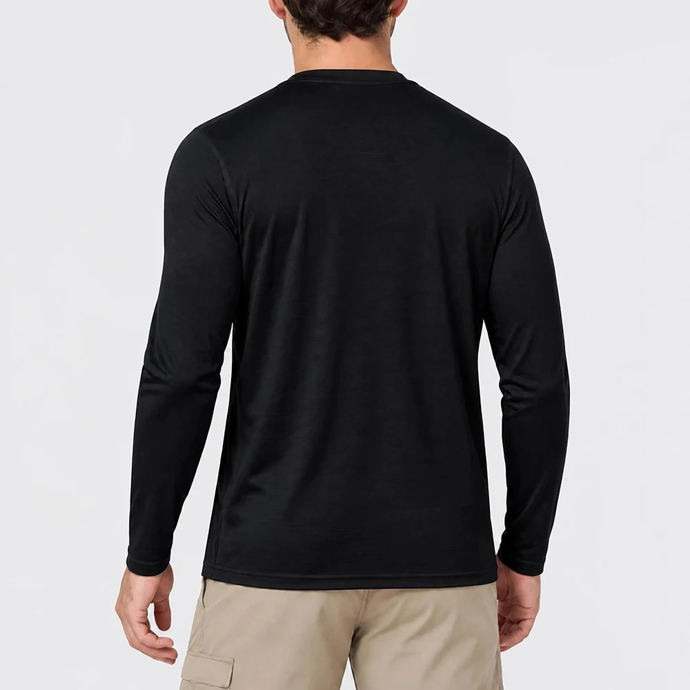 GENDAWAY maglia sportiva uomo a maniche lunghe