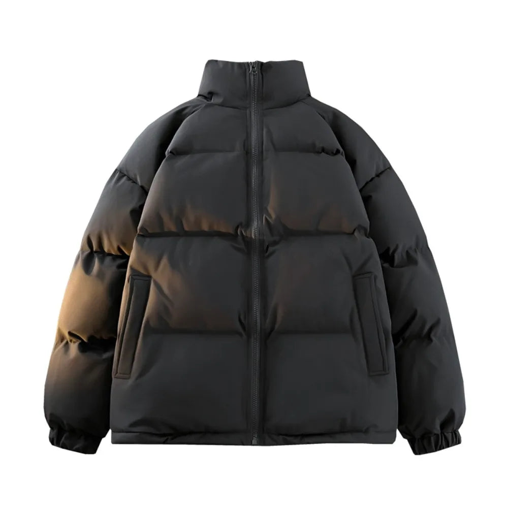 Men's Parkas Warm Basic Style Casual Jackets Thicken Winter Coat Puffer Jacket Solid Color Outwear Men's Clothing