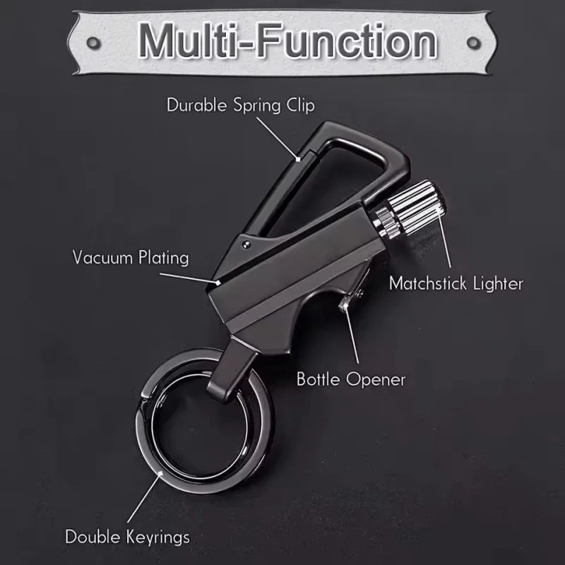 2025 Multifunctional Lighter Keychain, Beer Bottle Opener, Portable Outdoor Igniter, Smoking Accessories, Gadgets, Men’s Gift