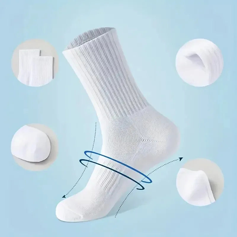 5/10/20 Paar neutrale Socken in Unifarben mit Rundhalsausschnitt, für Frühling und Sommer, schweißabsorbierend, atmungsaktiv und bequem, Sportsocken für alle Jahreszeiten