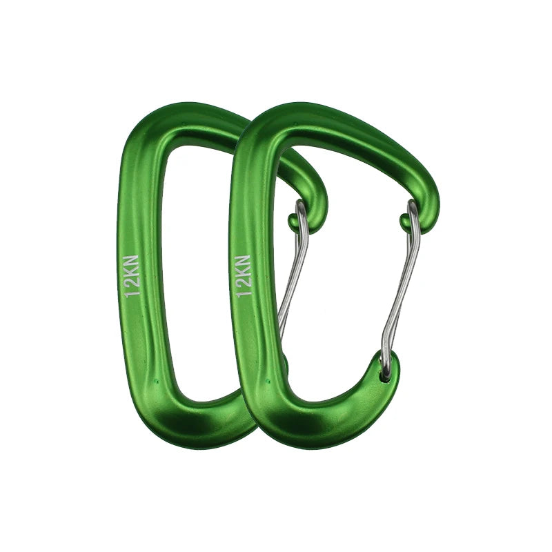 D-Shaped Aluminum Carabiner for Outdoor Gear