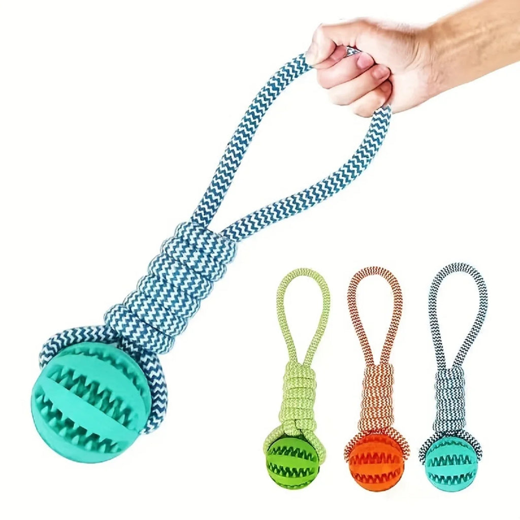Hundespielzeug, robuster Ball aus Baumwollseil zum Futterausgeben und Halten, interaktives Puzzle-Spielzeug zur Zahnpflege und zum Training