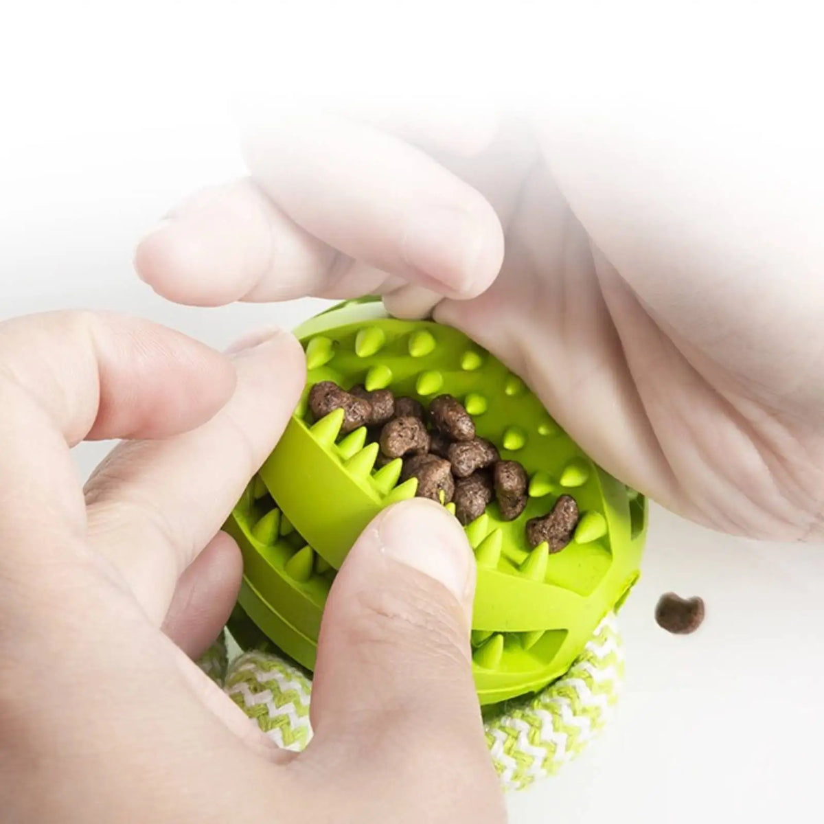 Hundespielzeug, robuster Ball aus Baumwollseil zum Futterausgeben und Halten, interaktives Puzzle-Spielzeug zur Zahnpflege und zum Training
