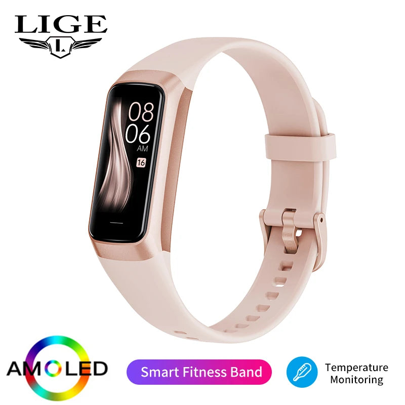 LIGE AMOLED Bluetooth Smartwatch