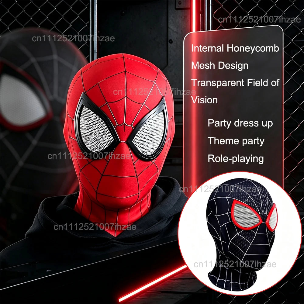 1/2 Stück Spiderman-Atemschutzmasken, hoch elastische Maske mit lustigen Spinnenaugen, für Erwachsene und Kinder, Cosplay, Party, Halloween-Kostümzubehör