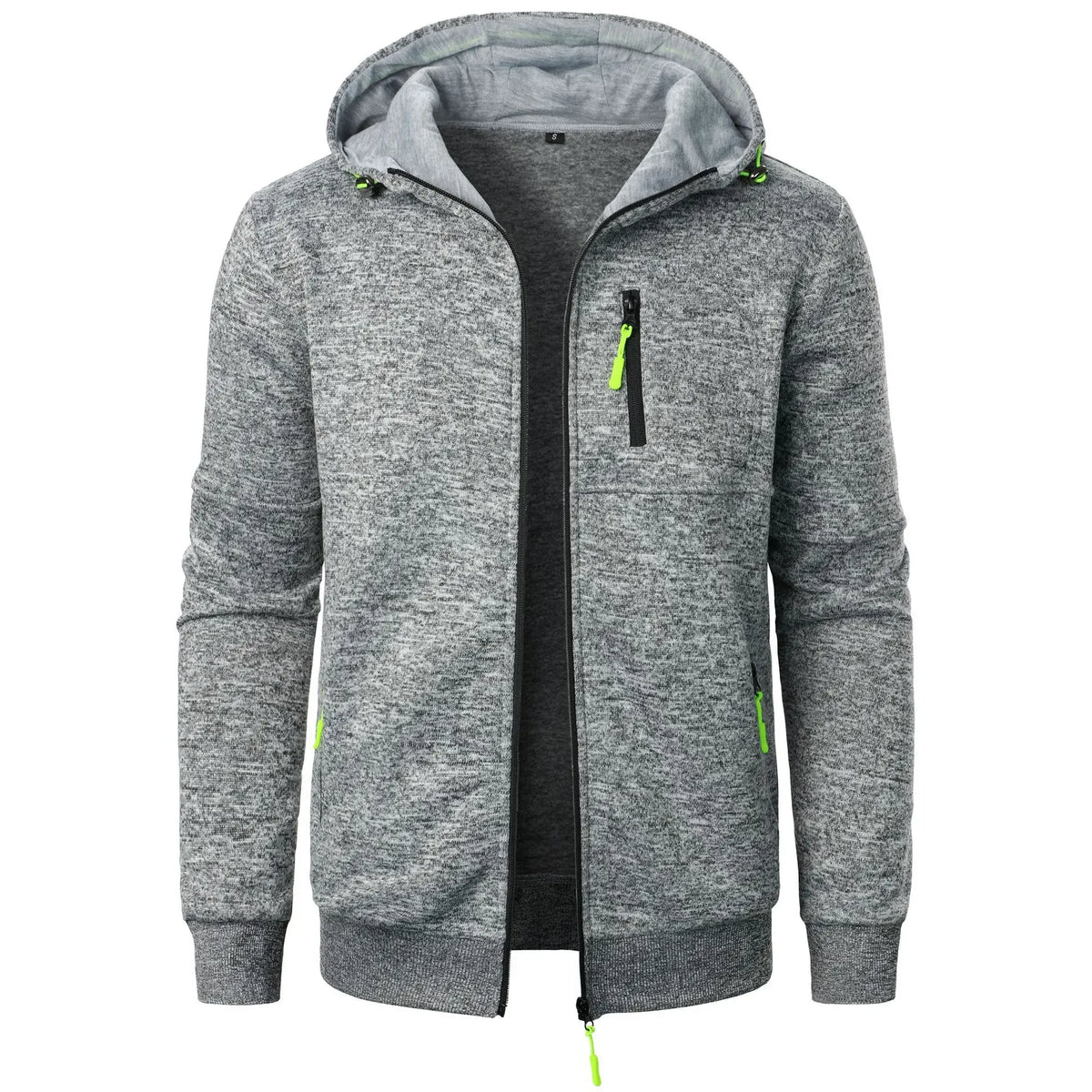 Autumn Men's Sports Fitness Casual Cardigan Hooded Sweatshirt Jackets Baseball Jacket Zipper Outwear Solid Color Male Clothing