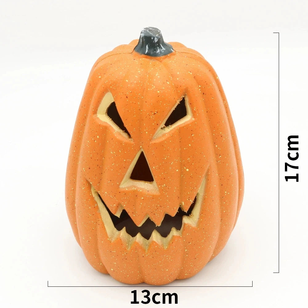 LED Triple-Layer Glowing Pumpkin Decor, Battery-Powered Light-Up Pumpkin Ornament, Halloween Festival Home Party Decoration