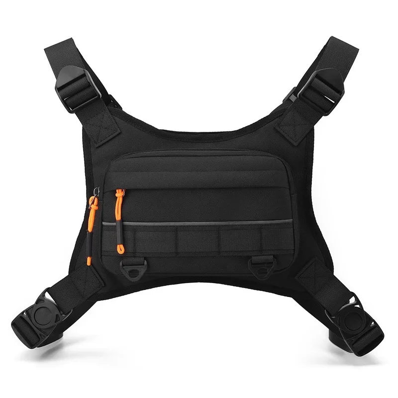 Tactical Chest Bag for Men Running Front Vest Backpack Rig Pouch Hiking Cycling Outdoor Camping Fishing Hunting Travel Molle Bag