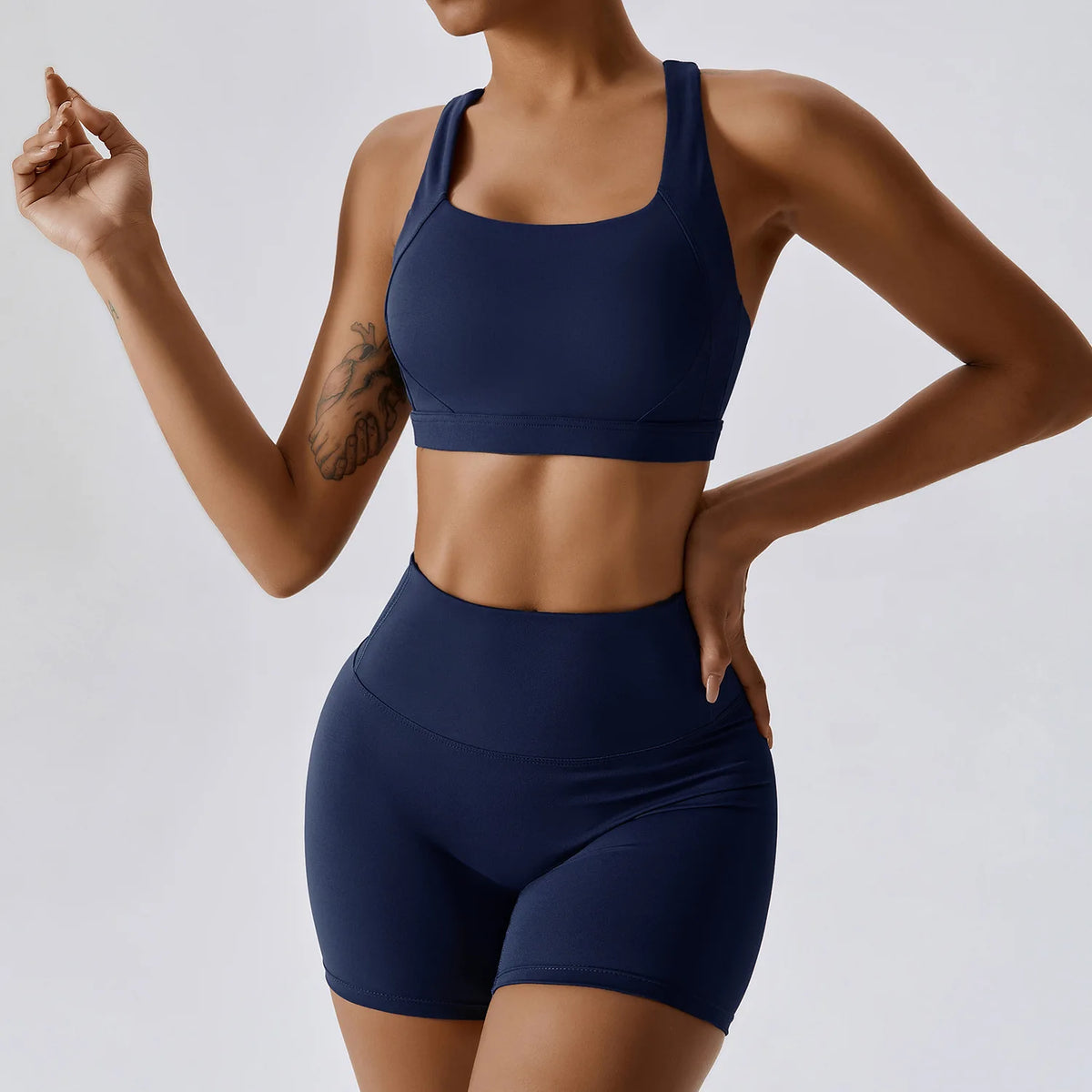 Conjunto de yoga de mujer, 3 piezas, top y leggings