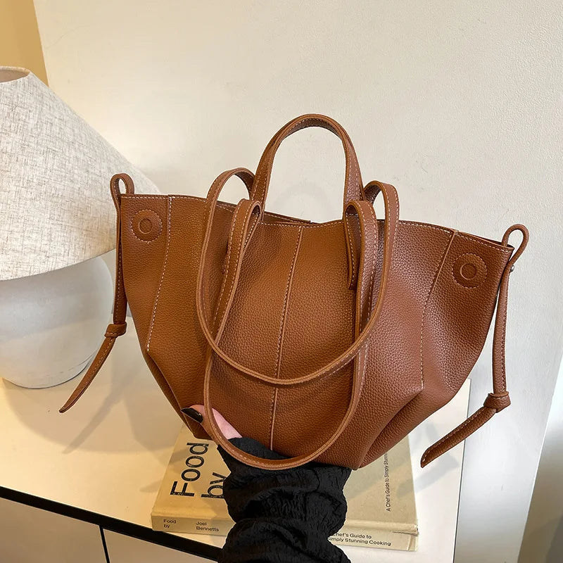 TRAVEASY Brand 2026 New Luxury Bags Designers Magnetic Closure Women's Bag PU Leather Large Capacity Tote Bag for Ladies