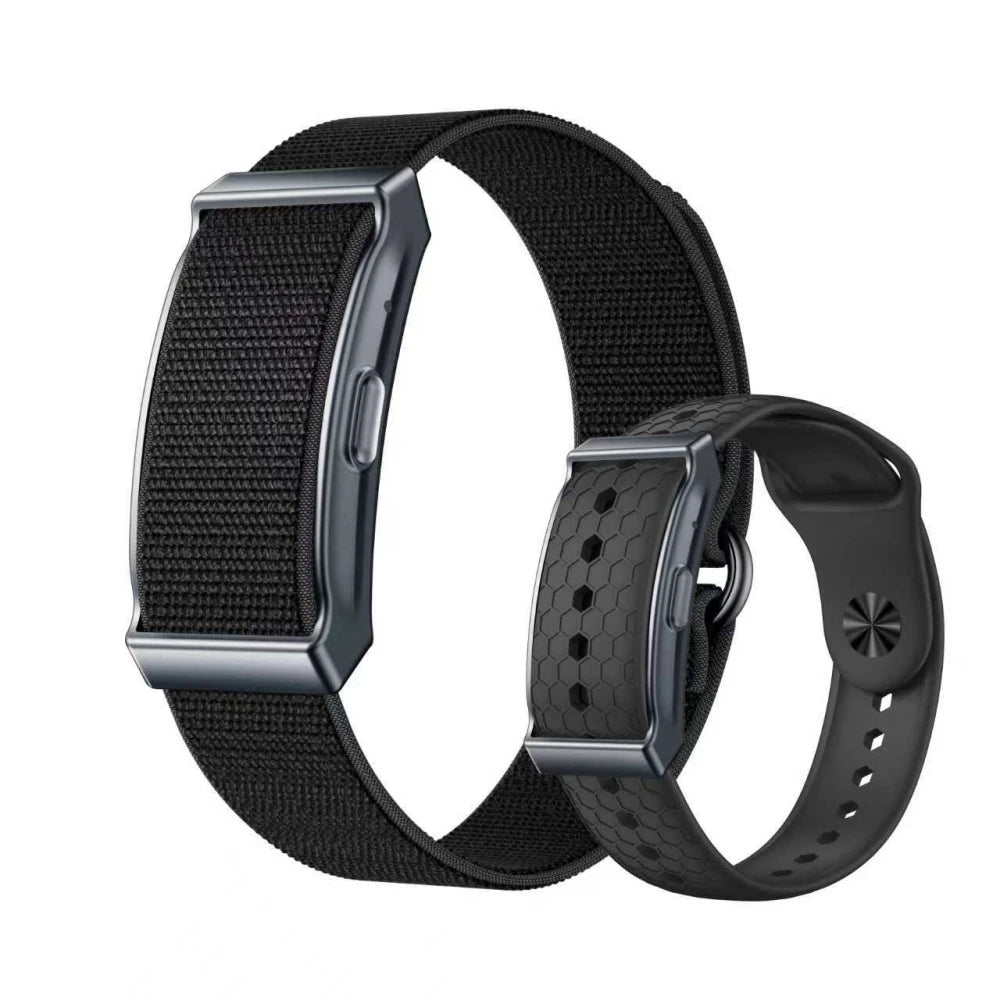 Elastic Nylon Braided Wrist Strap Sport Bracelet Breathable Fitness Heart Rate Sleep Monitor IP68 Pedometer Call Reminder Watch