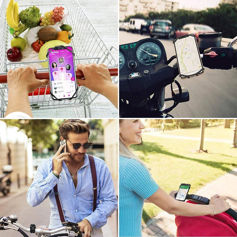 Soporte para teléfono móvil para bicicleta y motocicleta, apto para varios modelos de teléfono