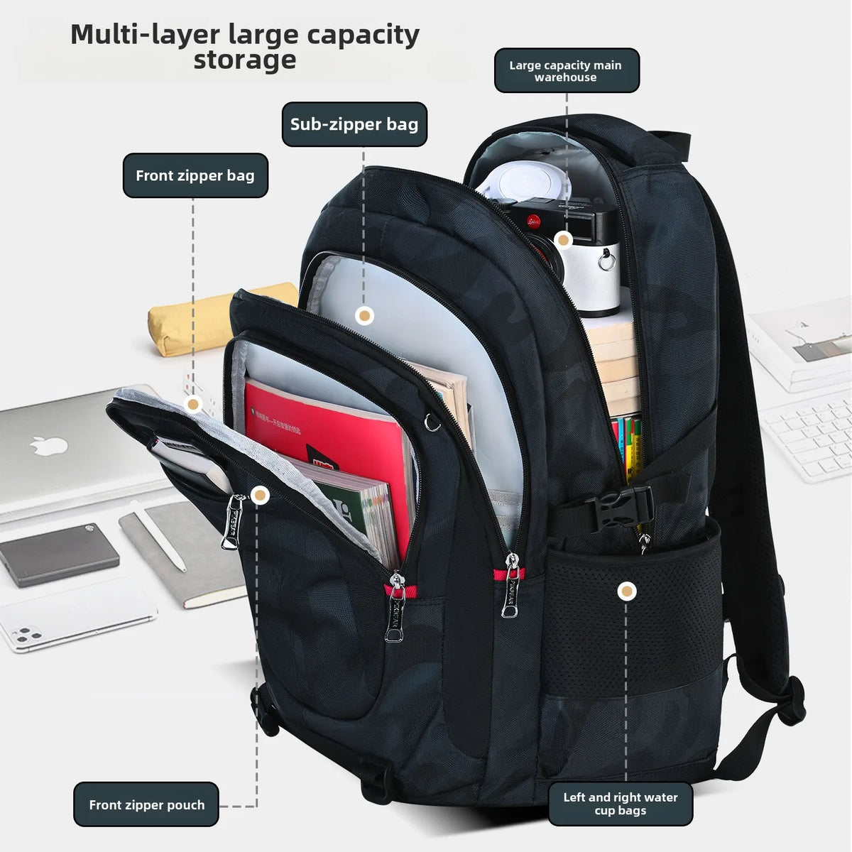 Astronaut pendant Orthopedic Men Laptops Backpack Teenages Camouflage Schoolbag Primary Waterproof Backpacks student School Bags