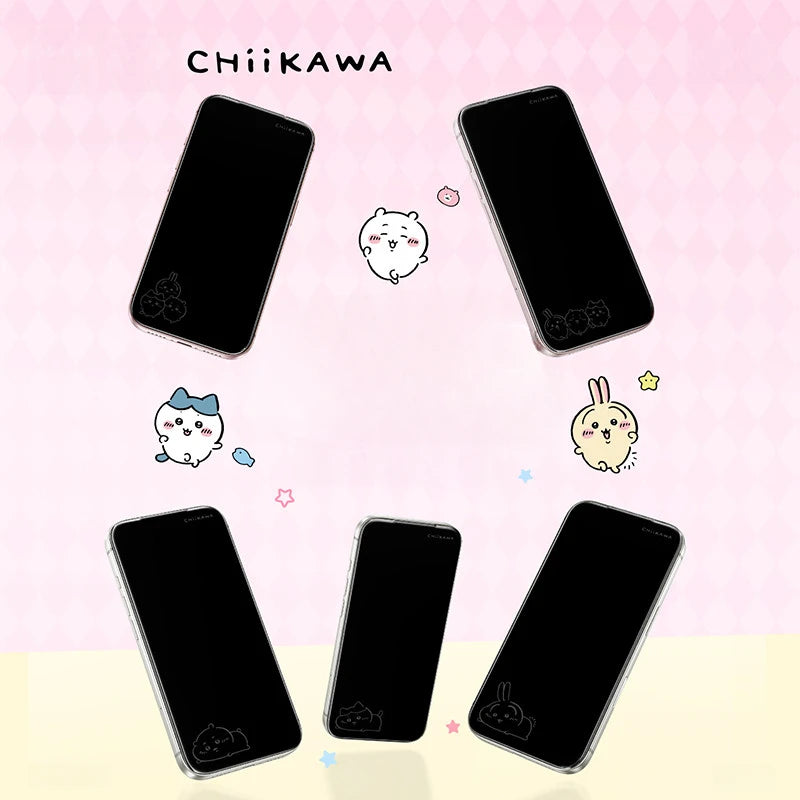Chiikawa Invisable Screen Protector for iphone 18 Pro Max 17 16 15 Kawaii Cartoon Usagi Hachiware Easy-Install Tempered Glass